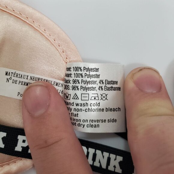 Victoria's Secret PINK Faux Fur Satin Lined Stretch Band Sleep Spa Mask O/S - Picture 3 of 4